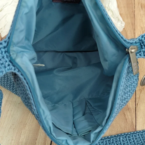 The Sak Blue Crochet Shoulder Bag - Picture 8 of 12